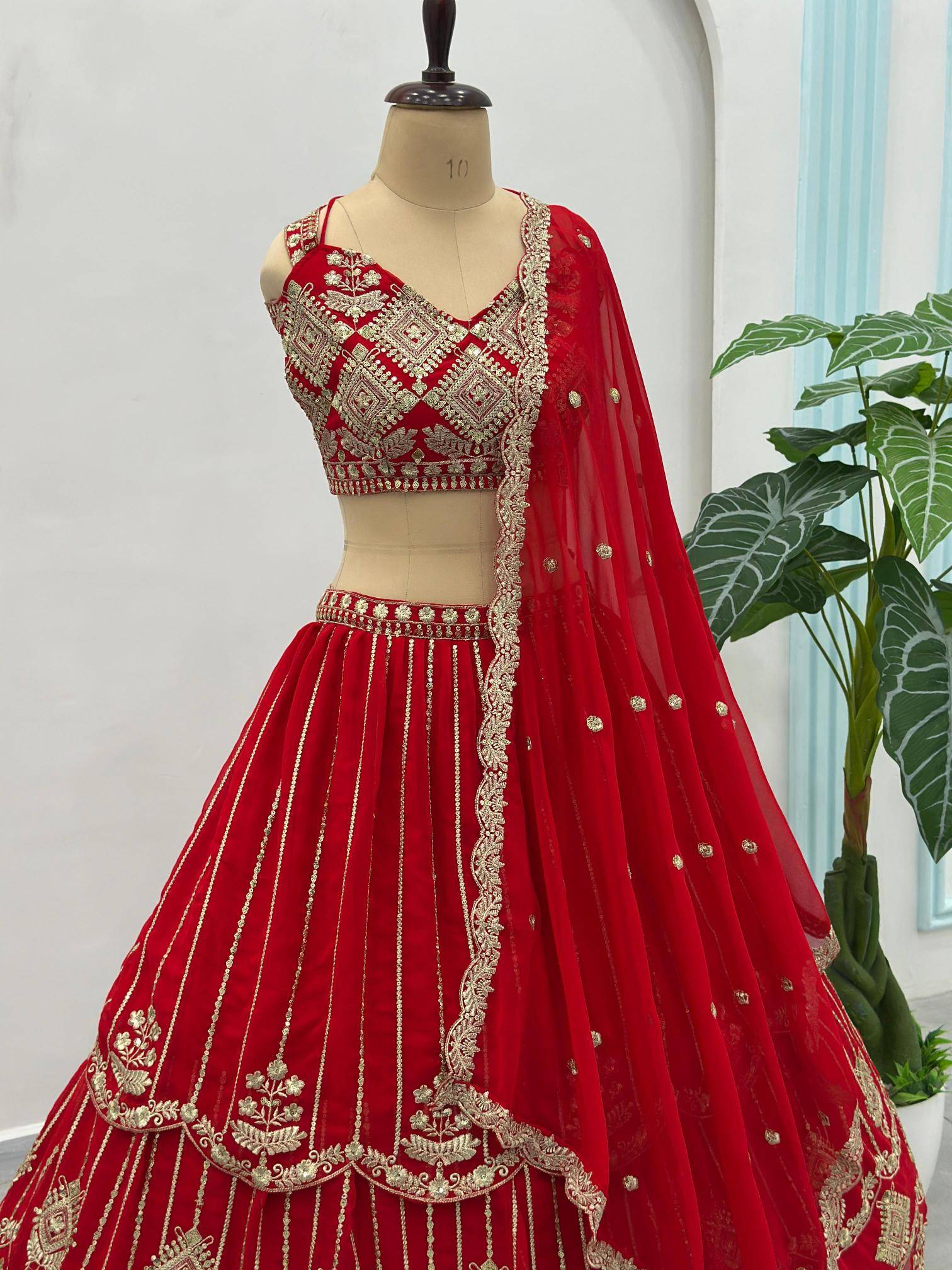 DVD ON 5157 Georgeet Lehenga choli manufacturers in Kolkata